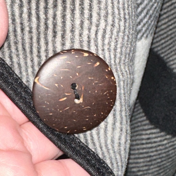 Simonetta Fleece Plaid Poncho-one size - Picture 5 of 6